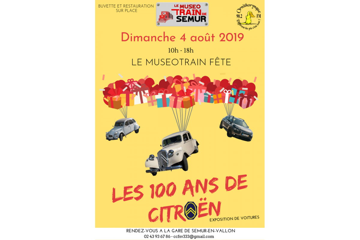 ORNITHORYNQUE, au Petit Train de Semur En Vallon, pour les 100 ans de Citroën